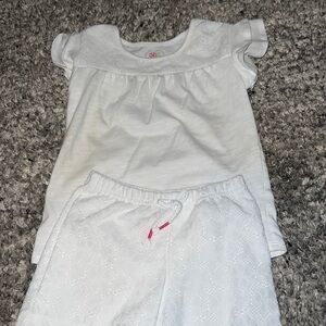 White Lacey Short Set